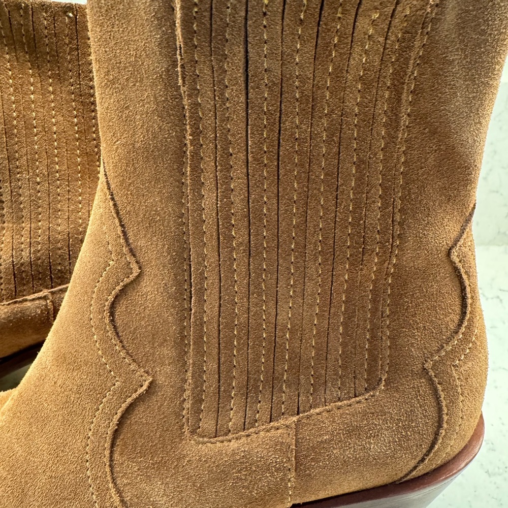 Dolce Vita Tan Suede Ankle Booties - Picture 3 of 5
